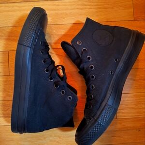 Men Black Converse High Tops